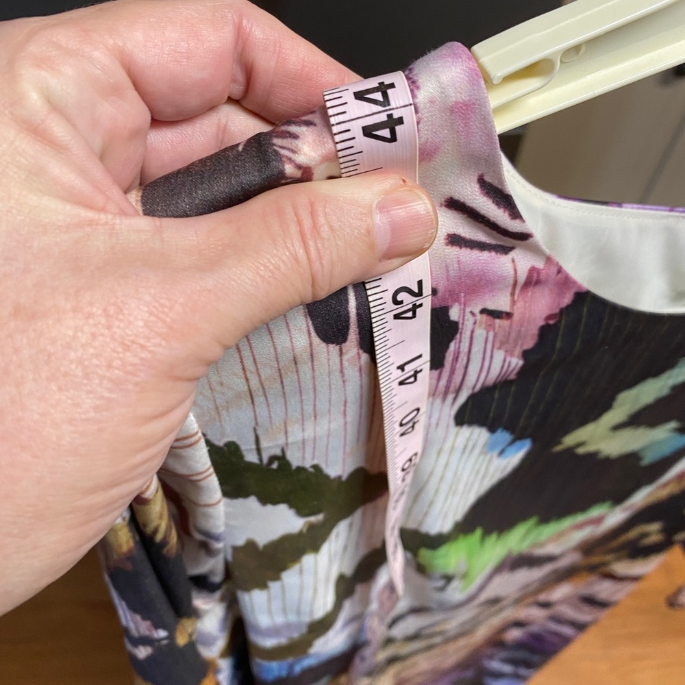 J.Peterman Multicolored Half Sleeve Scoop Neck Midi Dress size 20 - Picture 9 of 9